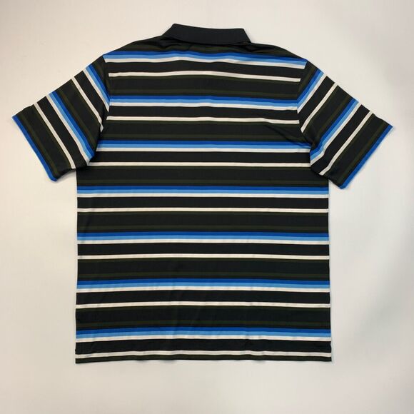 Nike Golf Shirt Mens Extra Large Black Mobility Stripe Dri Fit Tour Performance - Picture 7 of 11